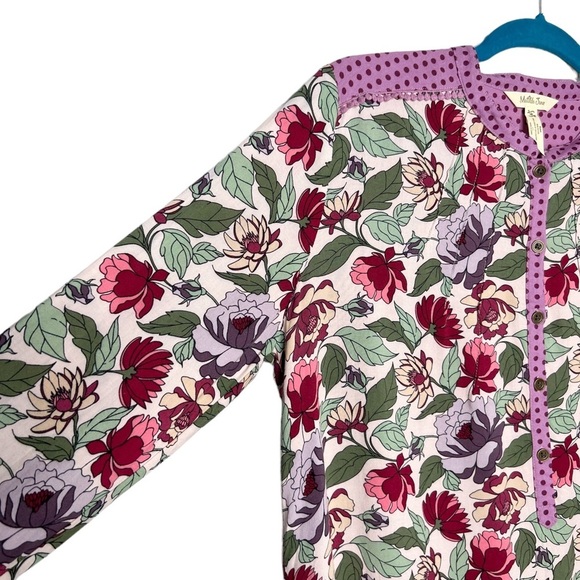 Matilda Jane Dusk Or Dawn Floral Rayon Popover Blouse - Picture 2 of 14